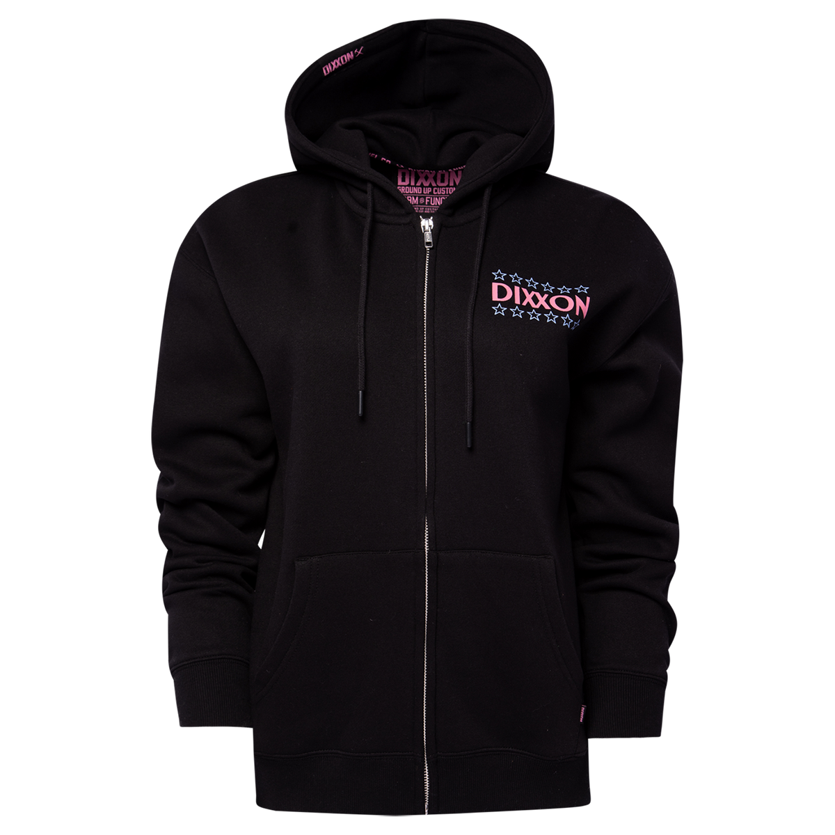 Women's Pink Plaid Palace Zip Up Hoodie - Black | Dixxon Flannel
