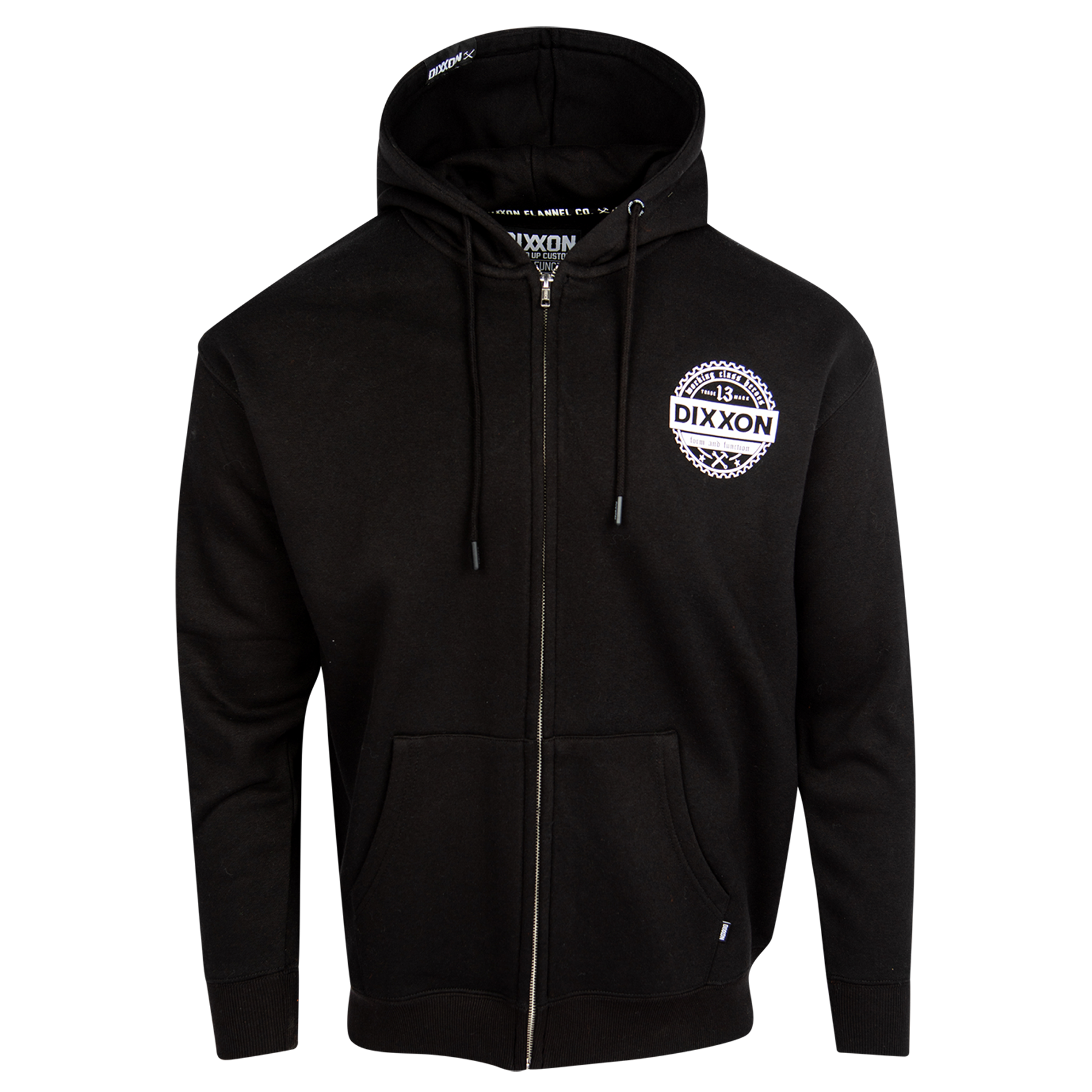 Working Class Gear Zip Up Hood - Black - Dixxon Flannel Co.
