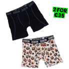 Dixxon 1996 2pk Boxers - Tan & Black
