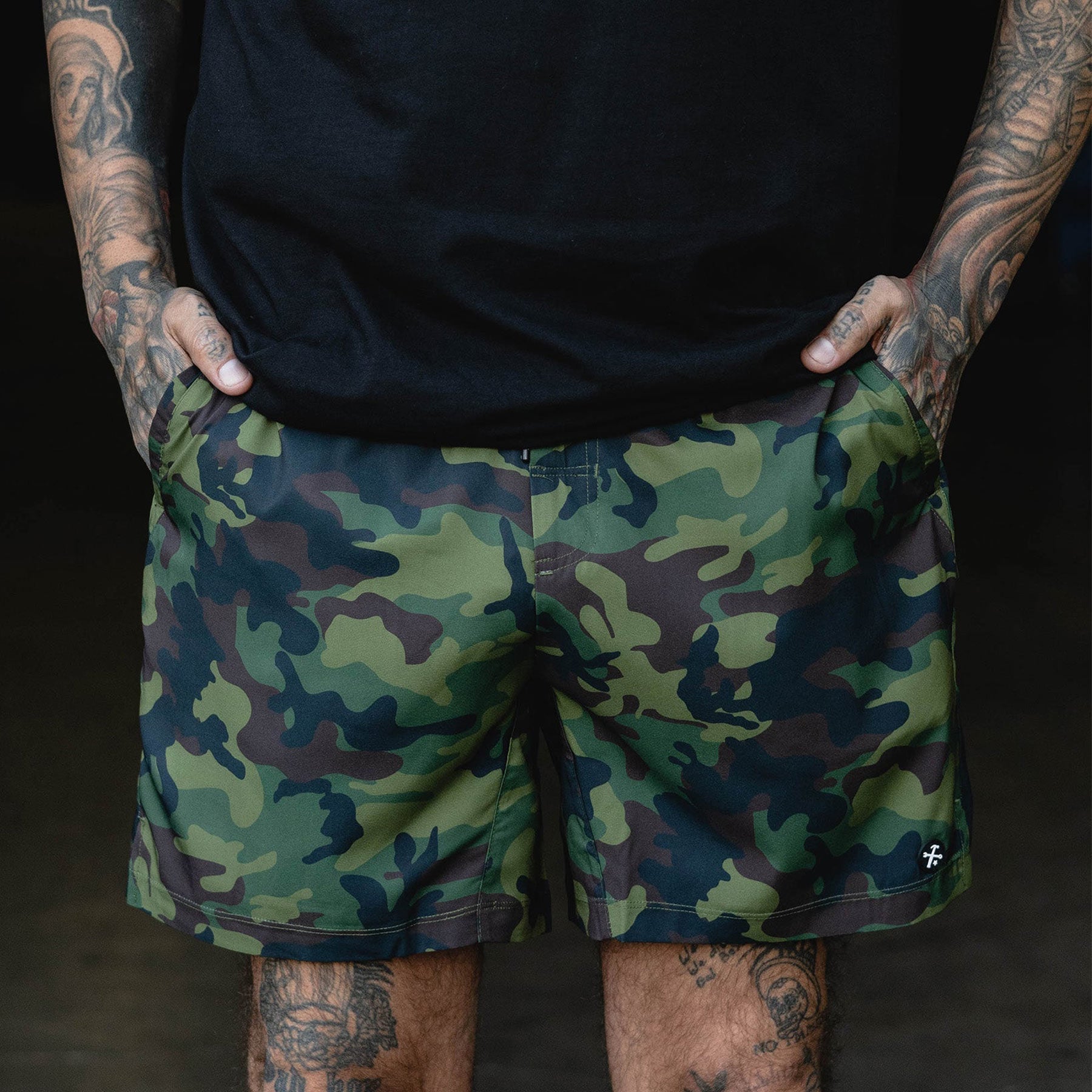 7" Gym Shorts - Green Camo - Dixxon Flannel Co.