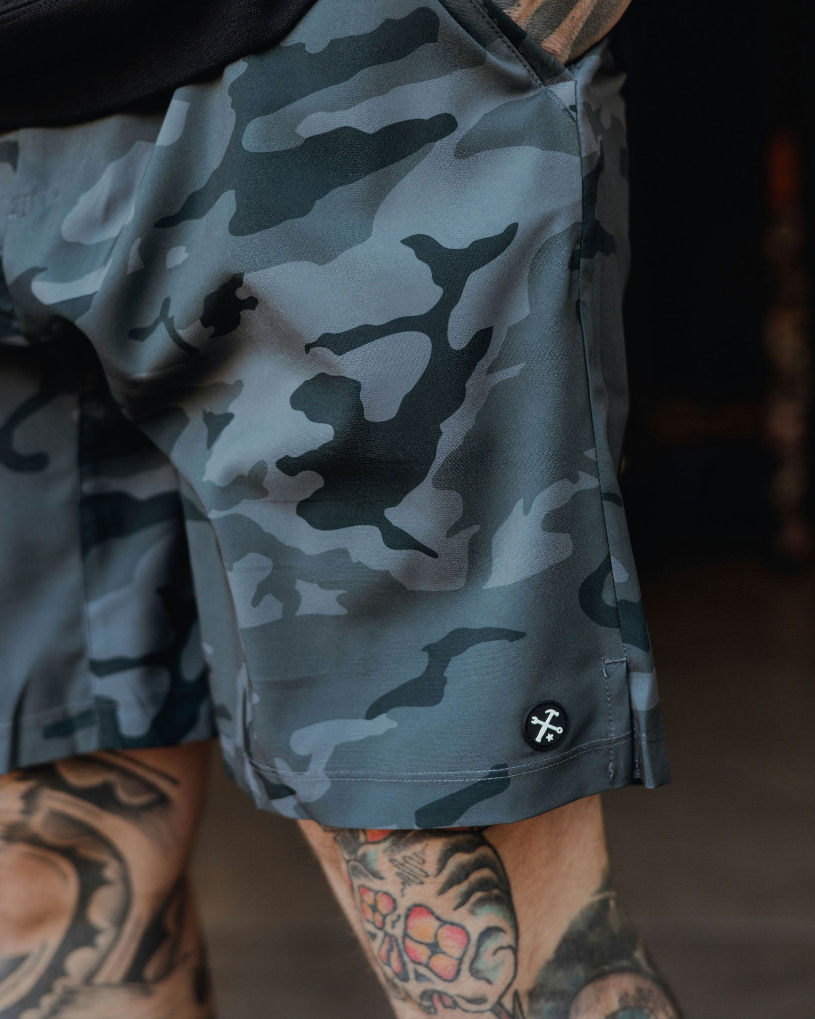Men's 9" Gym Shorts - Black Camo - Dixxon Flannel Co.