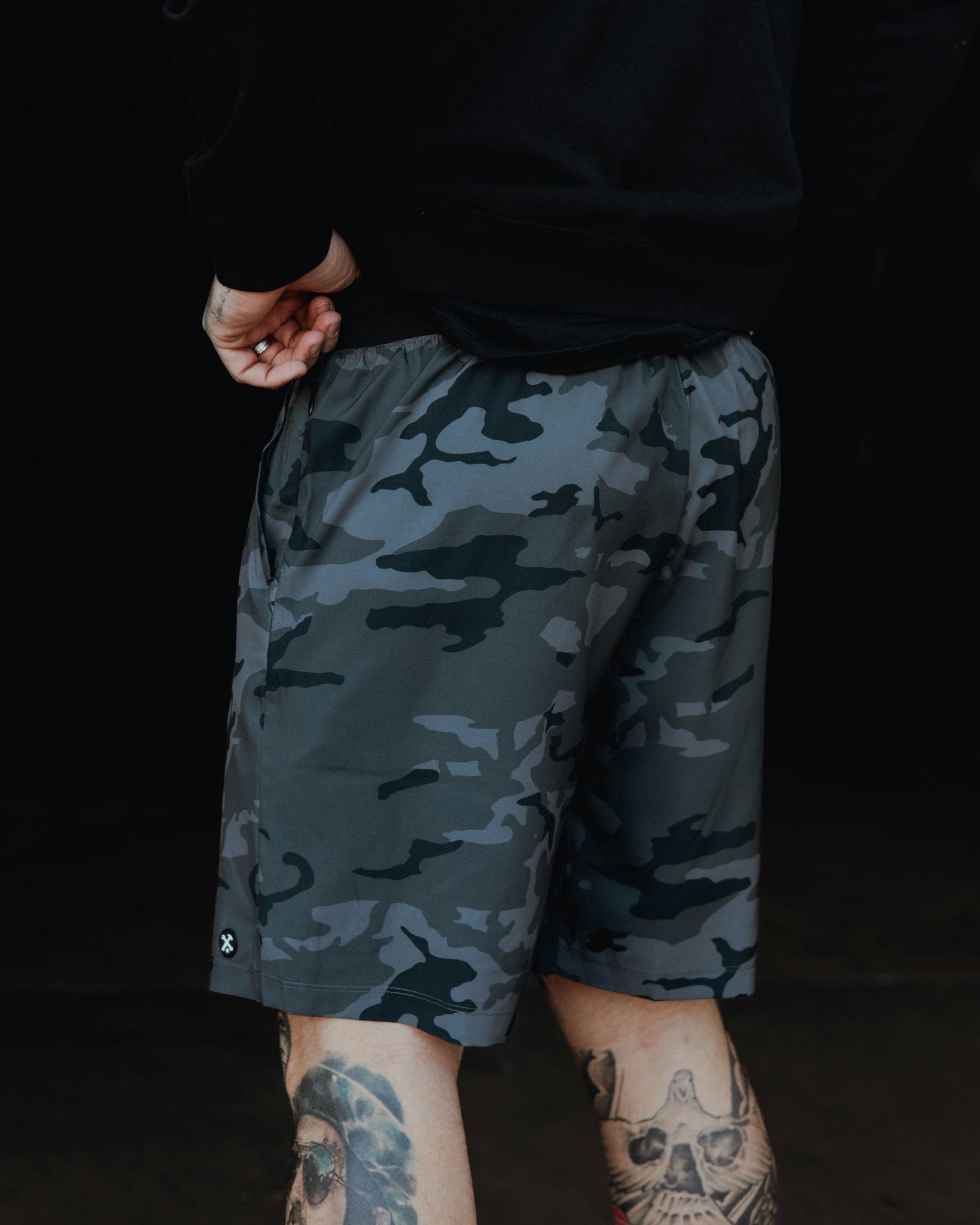 Men's 9" Gym Shorts - Black Camo - Dixxon Flannel Co.