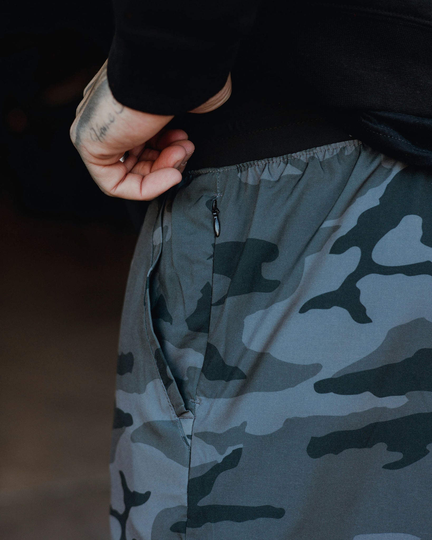 Men's 9" Gym Shorts - Black Camo - Dixxon Flannel Co.