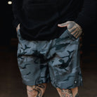 Men's 9" Gym Shorts - Black Camo - Dixxon Flannel Co.