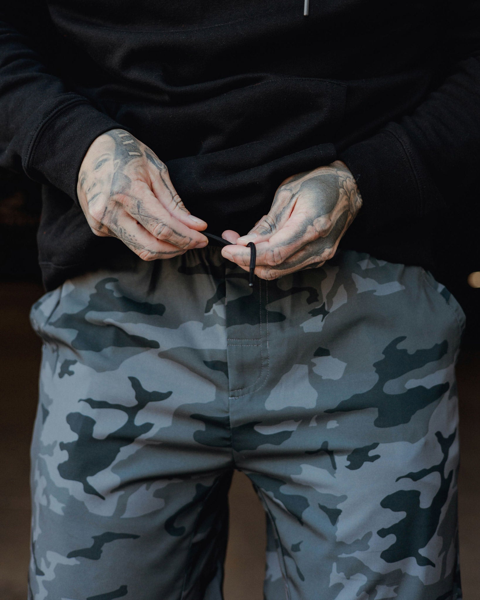 Men's 9" Gym Shorts - Black Camo - Dixxon Flannel Co.