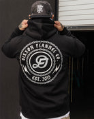 Grey & White Linked Zip Up Hoodie - Black - Dixxon Flannel Co.