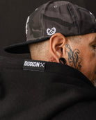 Grey & White Linked Zip Up Hoodie - Black - Dixxon Flannel Co.