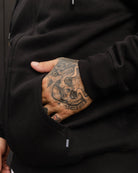 Grey & White Linked Zip Up Hoodie - Black - Dixxon Flannel Co.