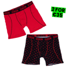 Dixxon Drip Bougie 2pk Boxers - Black & Red