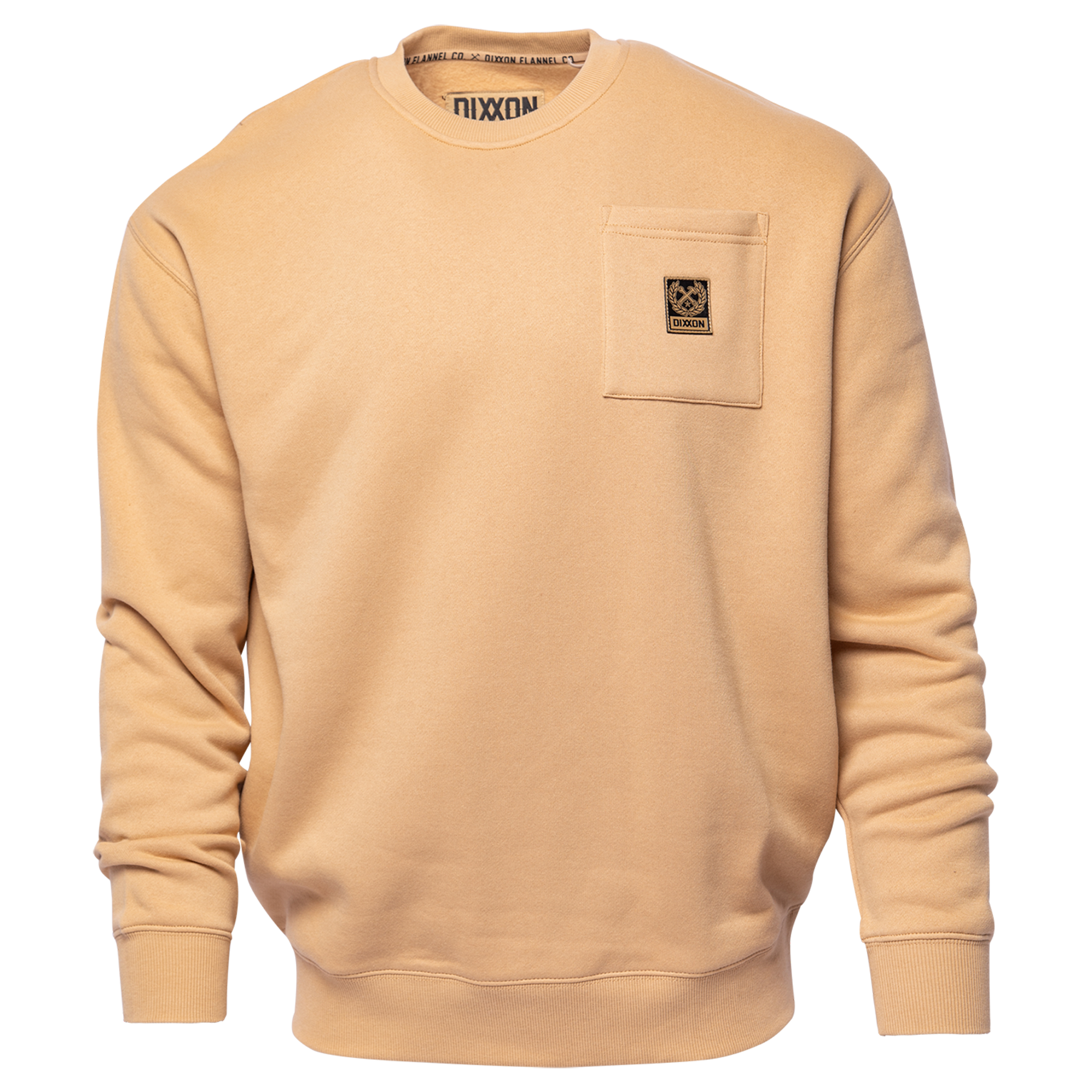 Pocket Crewneck - Khaki - Dixxon Flannel Co.
