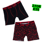 Dixxon Hankie 2pk Boxers - Red & Black