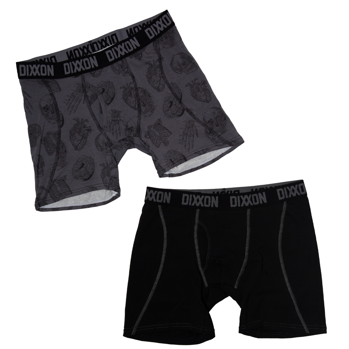 Love Kills 2pk Boxers - Grey & Black - Dixxon Flannel Co.