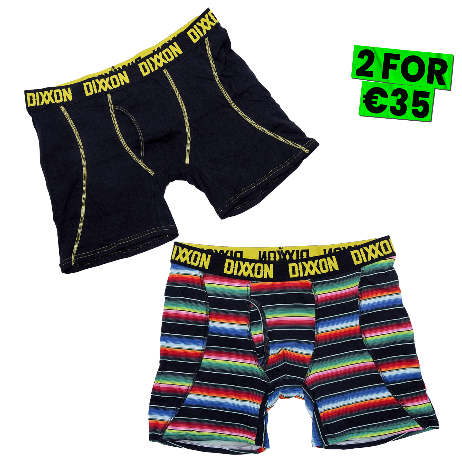 Dixxon Low Low Cotton Stretch 2pk Boxer Briefs