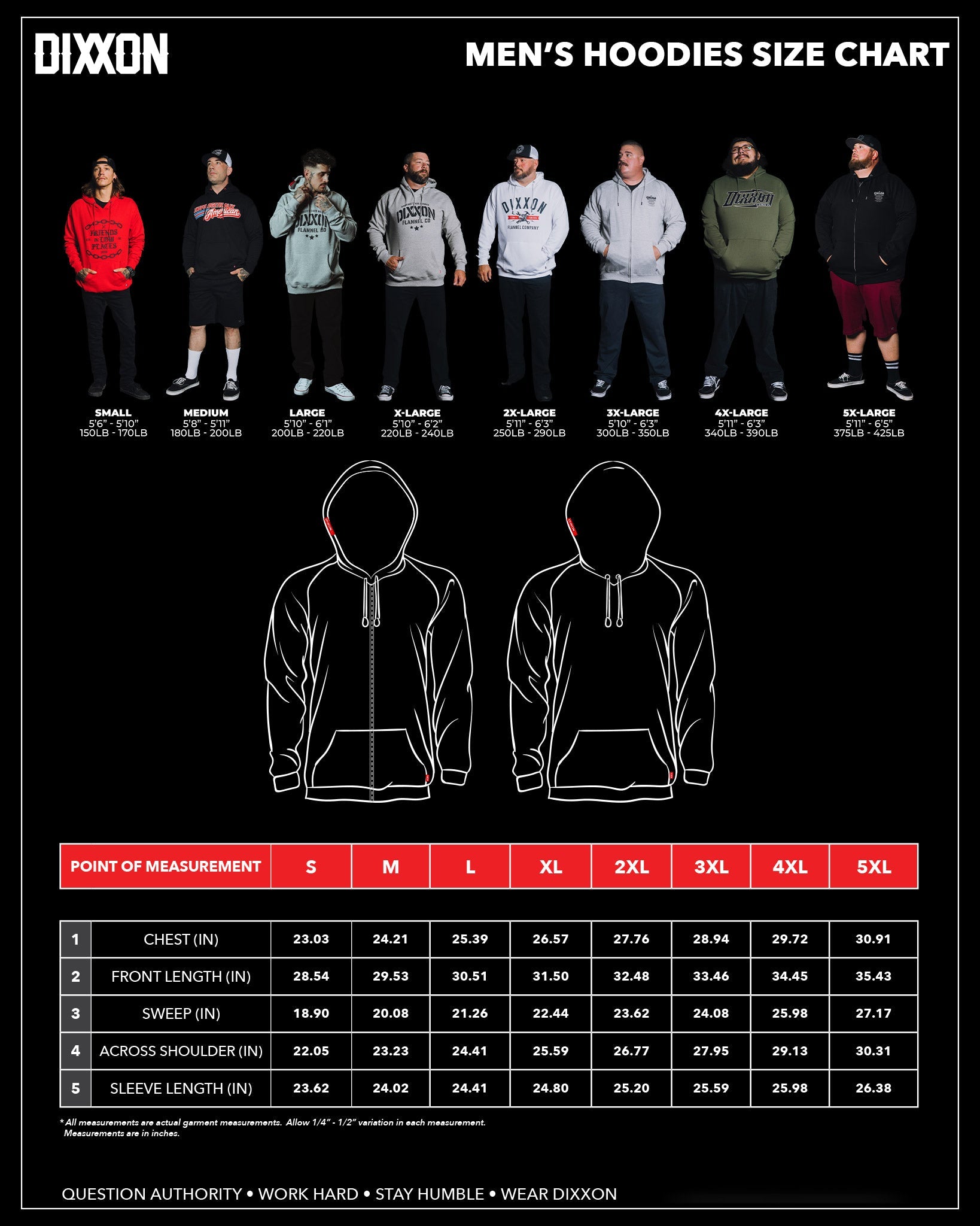 Working Class Gear Zip Up Hood - Black - Dixxon Flannel Co.