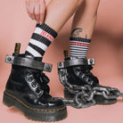 Striper Premium Crew Socks - Black & White | Dixxon Flannel Co.