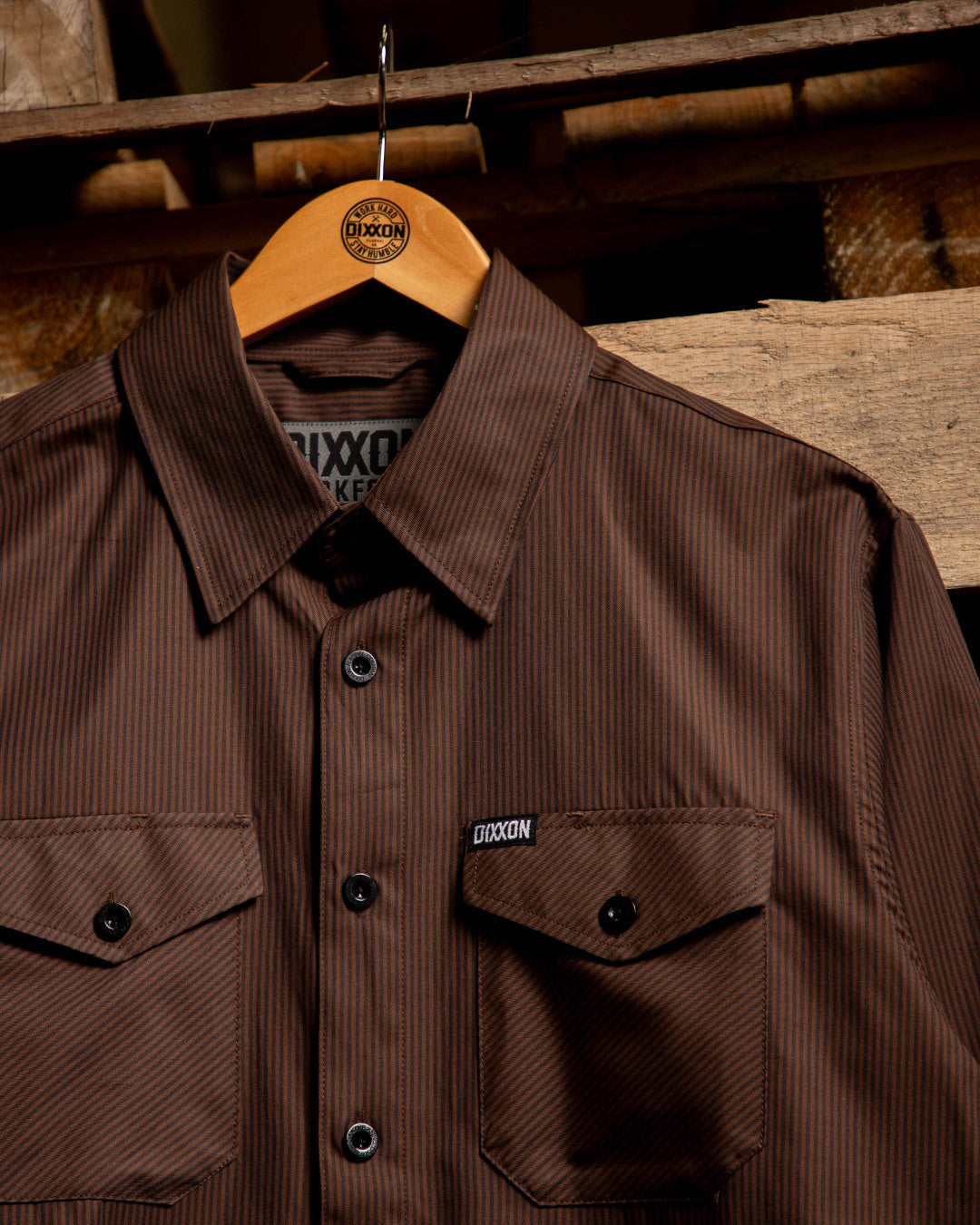 WorkForce Long Sleeve Work Shirt - Brown & Black - Dixxon Flannel Co.