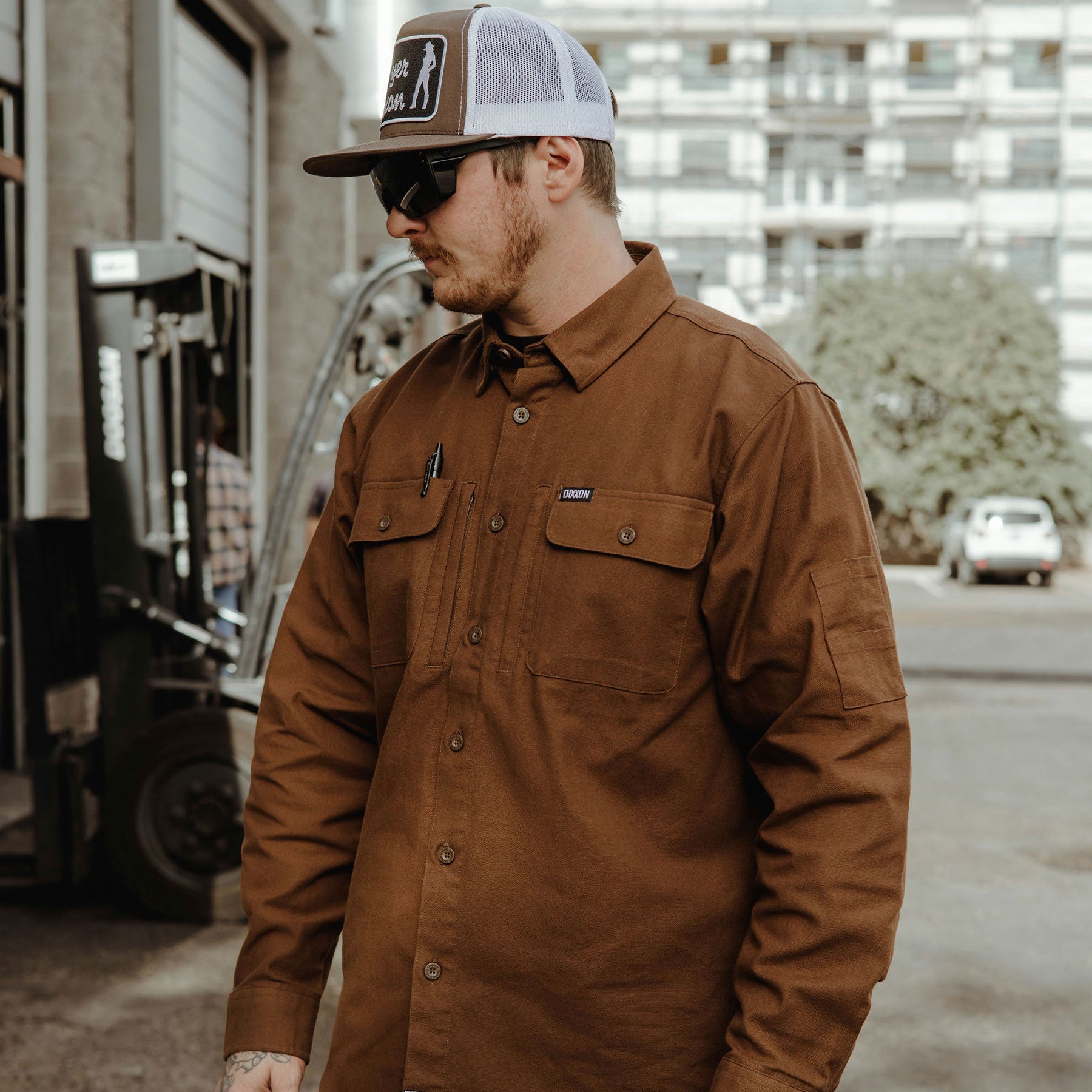 WorkForce Long Sleeve Work Shirt - Brown - Dixxon Flannel Co.