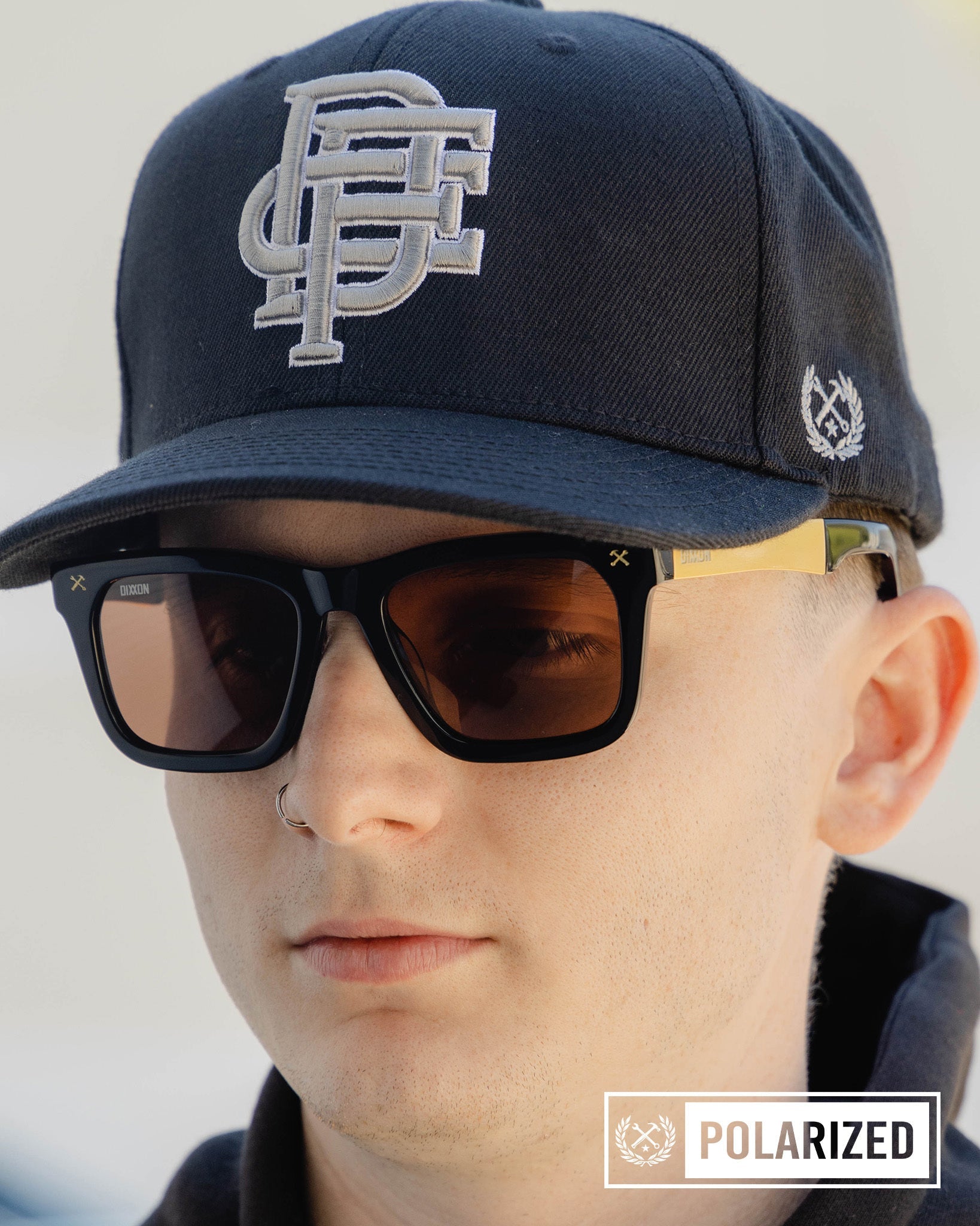 Anvil Metal Sunglasses - Brown & Bronze Polarised - Dixxon Flannel Co.