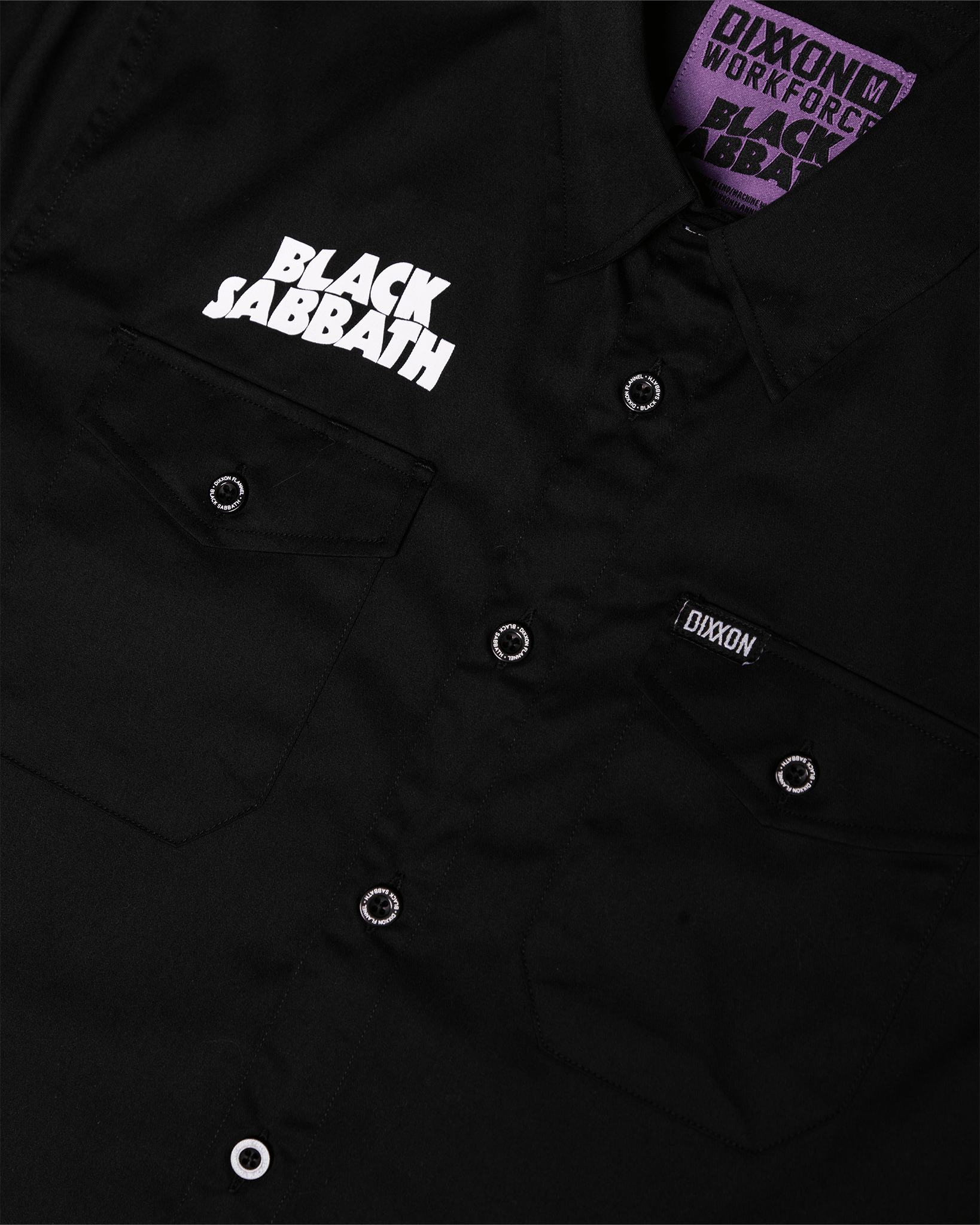 Black Sabbath WorkForce Short Sleeve Work Shirt - Black - Dixxon Flannel Co.