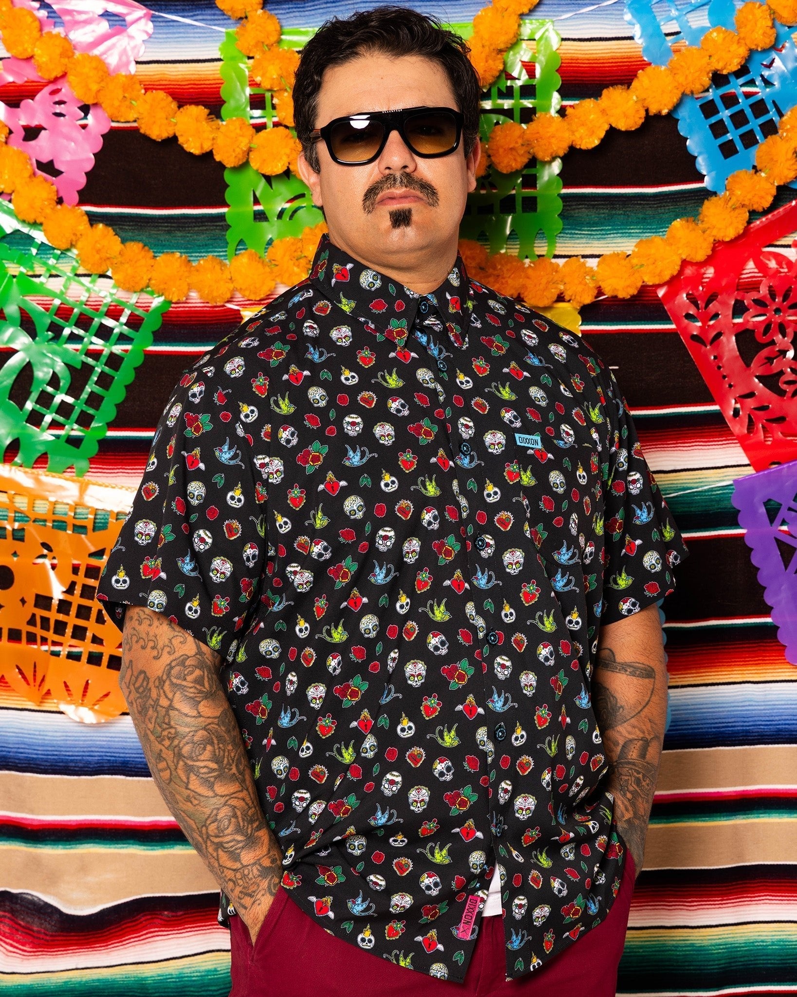 N-921 DELUXE EVISEN スキッパーシャツ　デラックス　D1267 Los Muertos Party Shirt | Dixxon Flannel Co. – DIXXON EUROPE