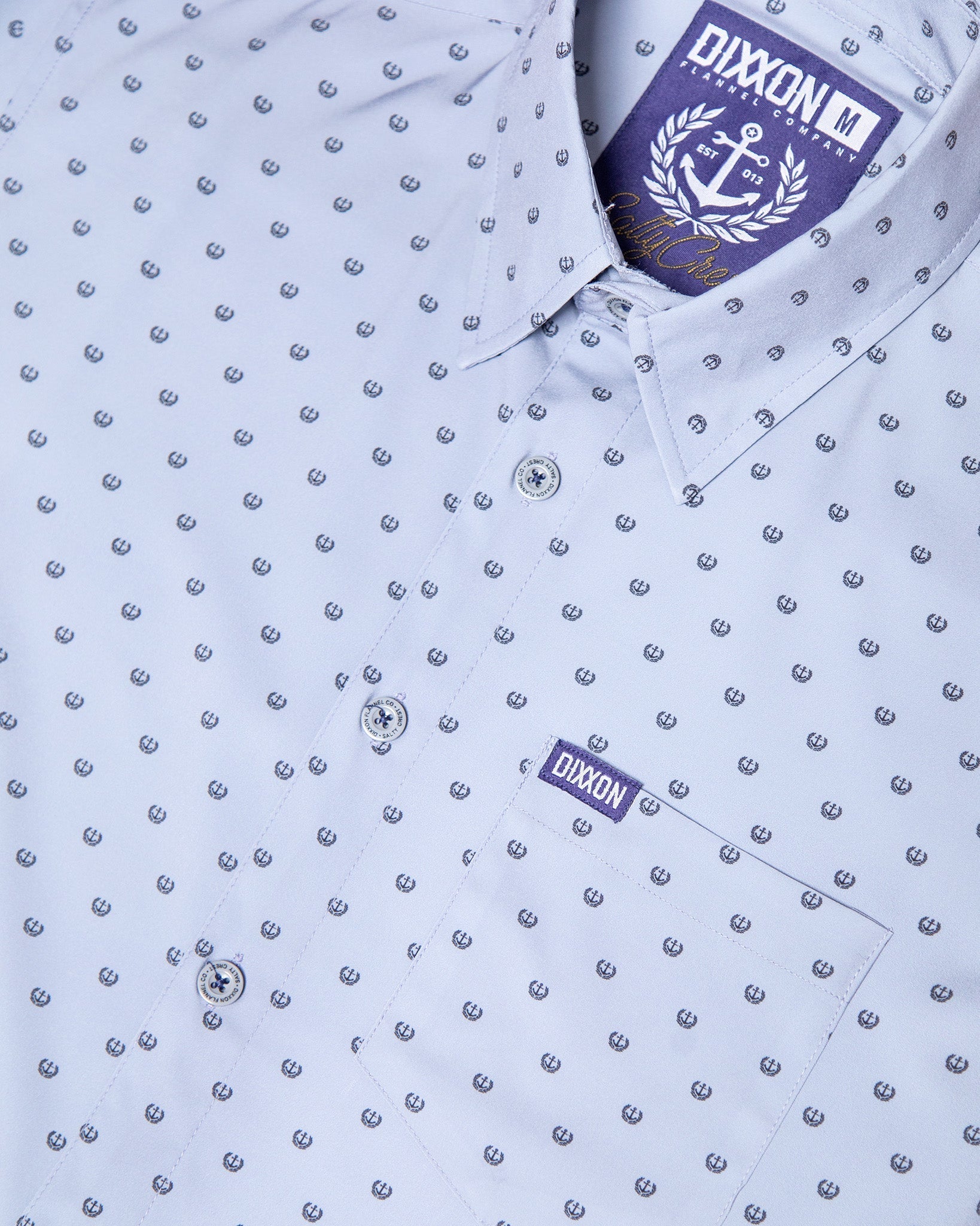 Salty Crest Party Shirt - Gray & Black - Dixxon Flannel Co.