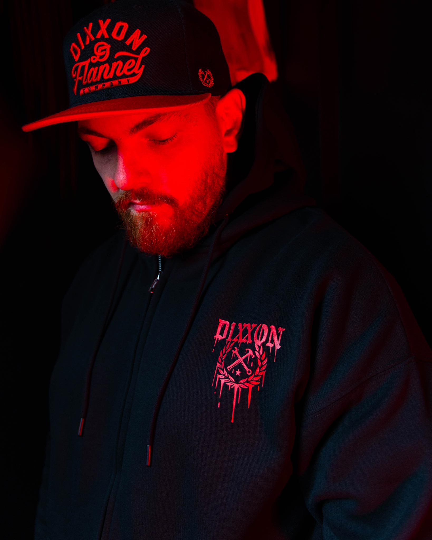 Dixxon Terror Zip Up Hoodie - Black