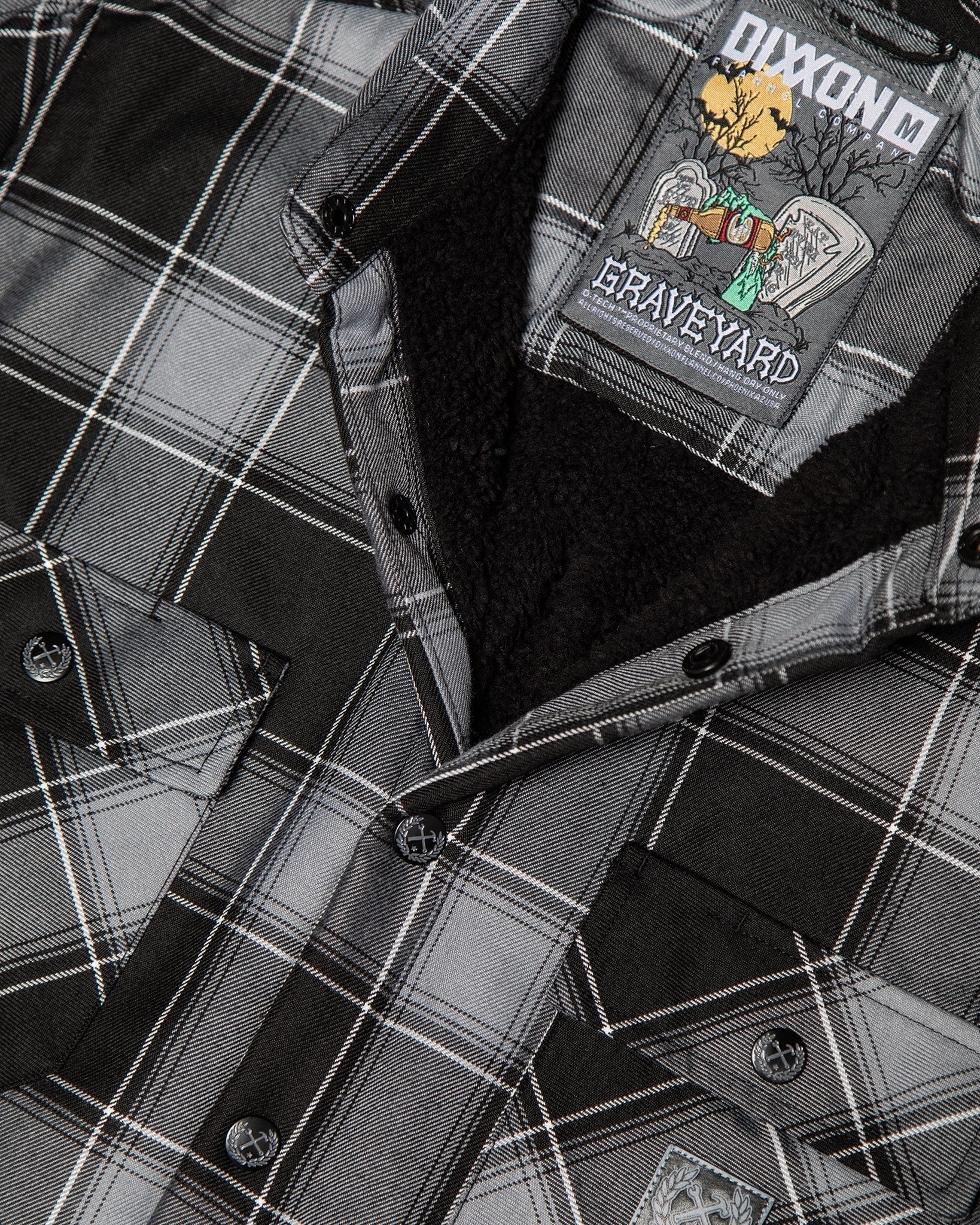 The Graveyard Sherpa Lined Flannel Jacket - Dixxon Flannel Co.