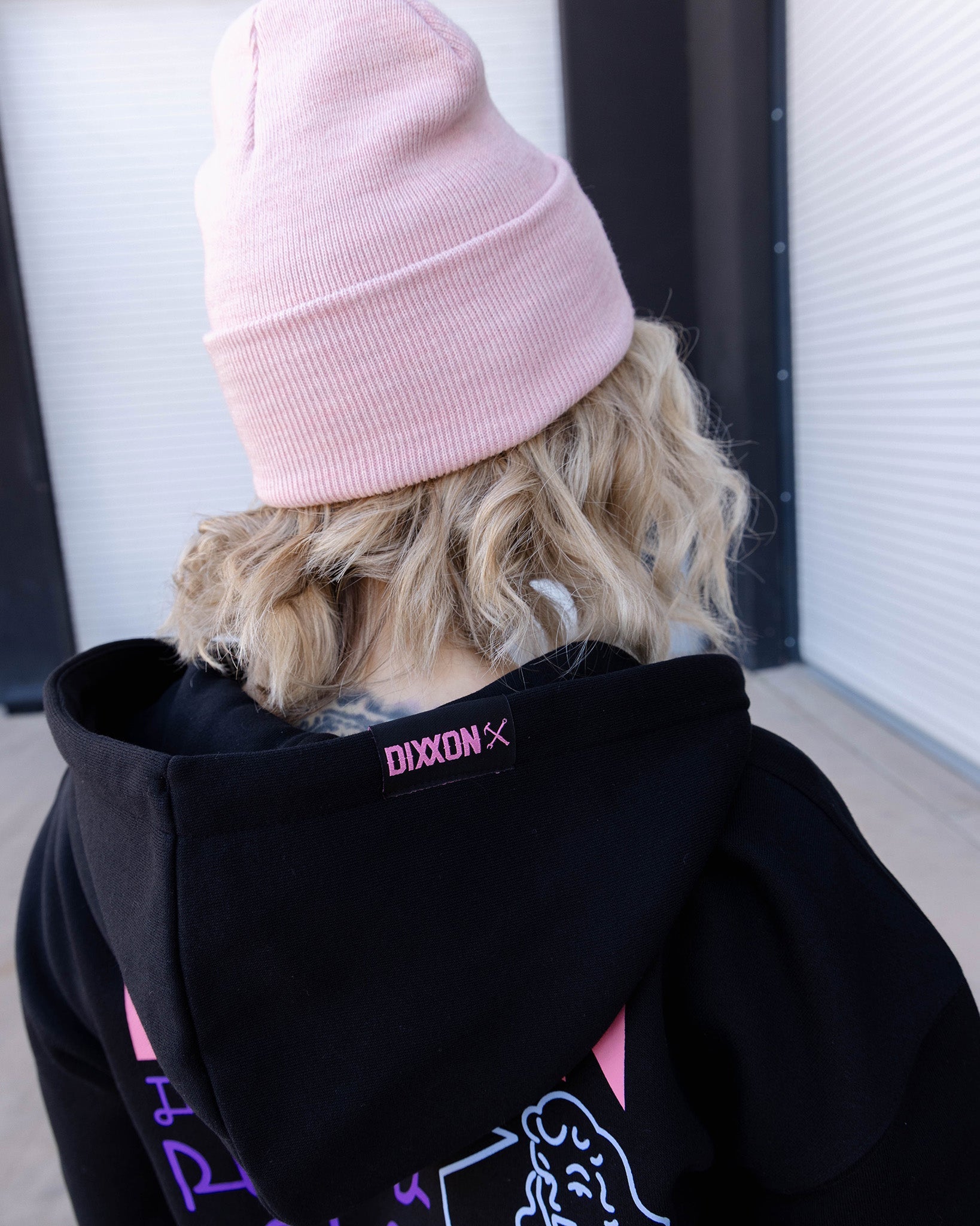 Women's Pink Plaid Palace Zip Up Hoodie - Black | Dixxon Flannel